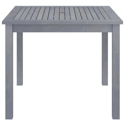 havebord 88x88x74 cm massivt akacietræ grå