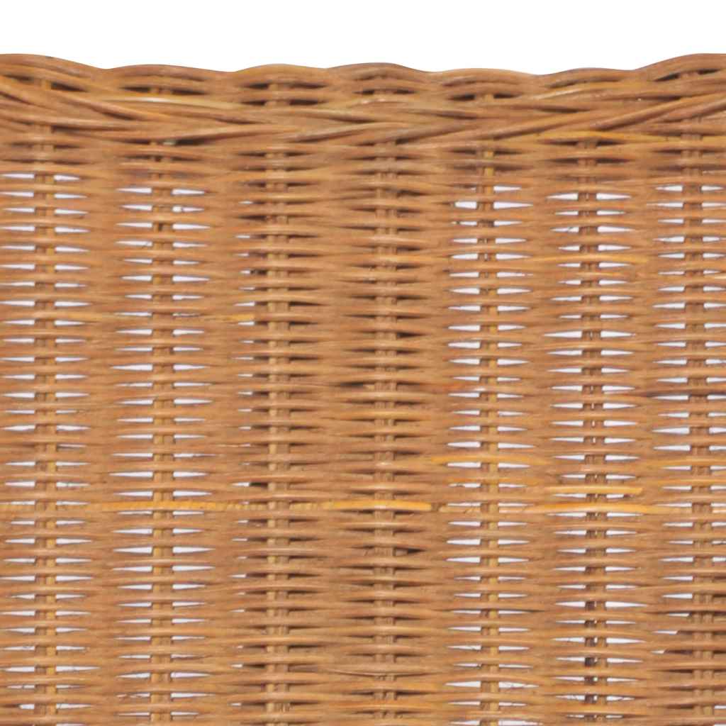 2-personers sofa naturlig rattan og hør lysebrun