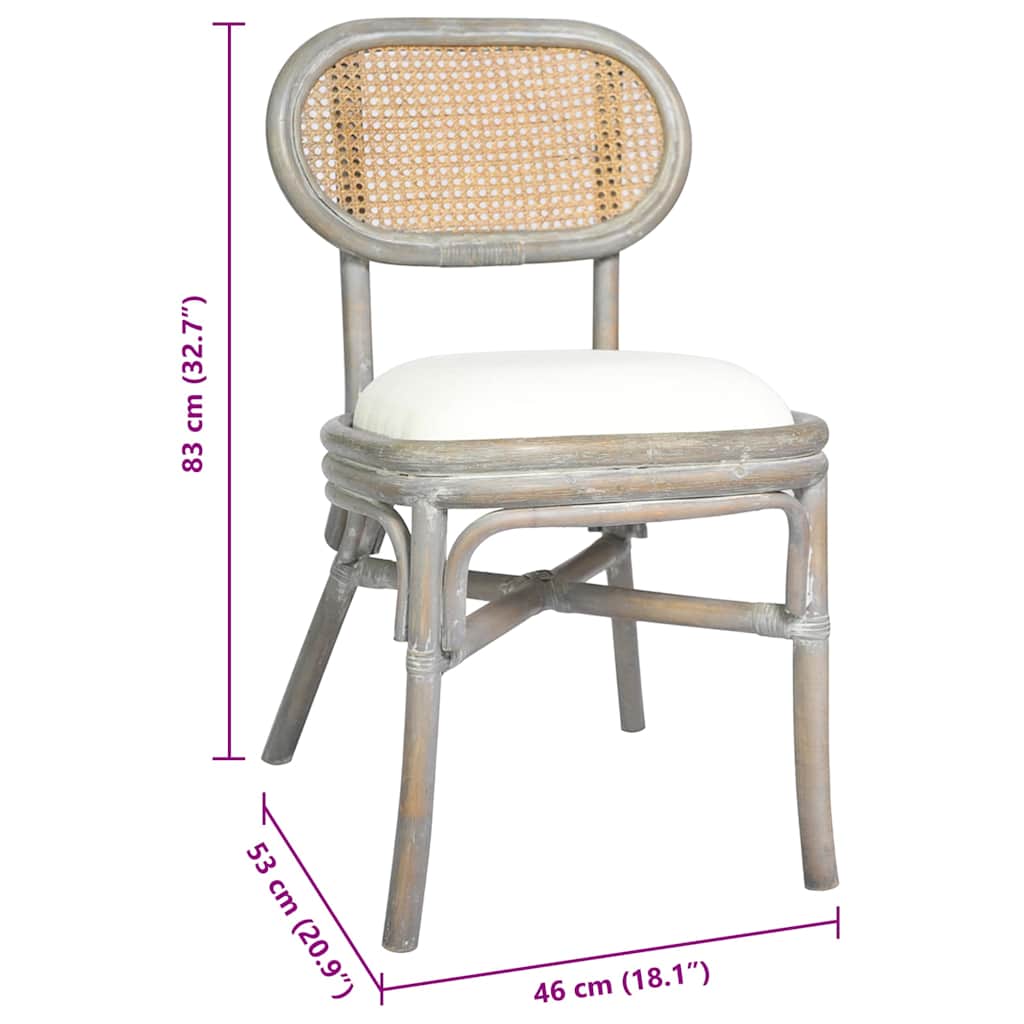 spisebordsstole 2 stk. hør grå