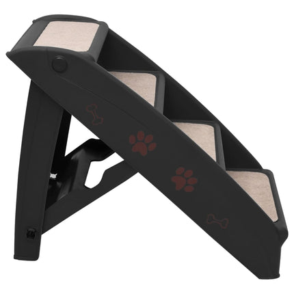 foldbar hundetrappe 62x40x49,5 cm sort