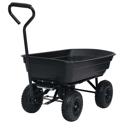 havevogn med vippelad 300 kg 75 l sort