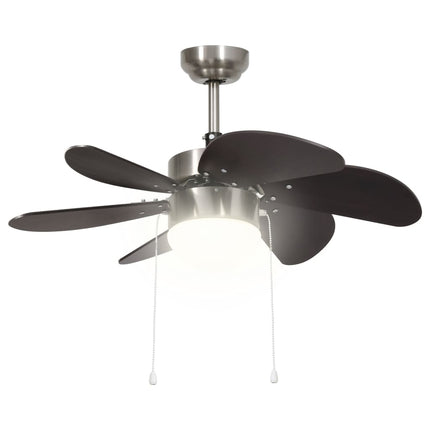 loftventilator med lampe 76 cm mørkebrun