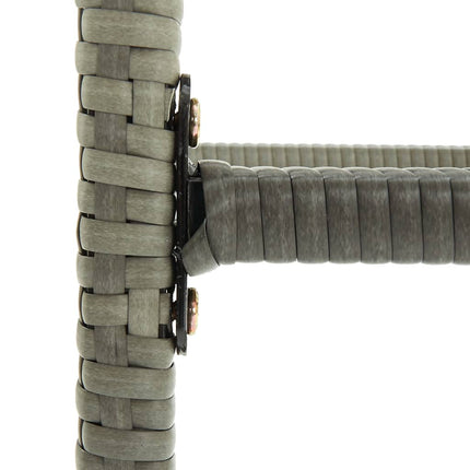 barstole med hynder 2 stk. polyrattan grå
