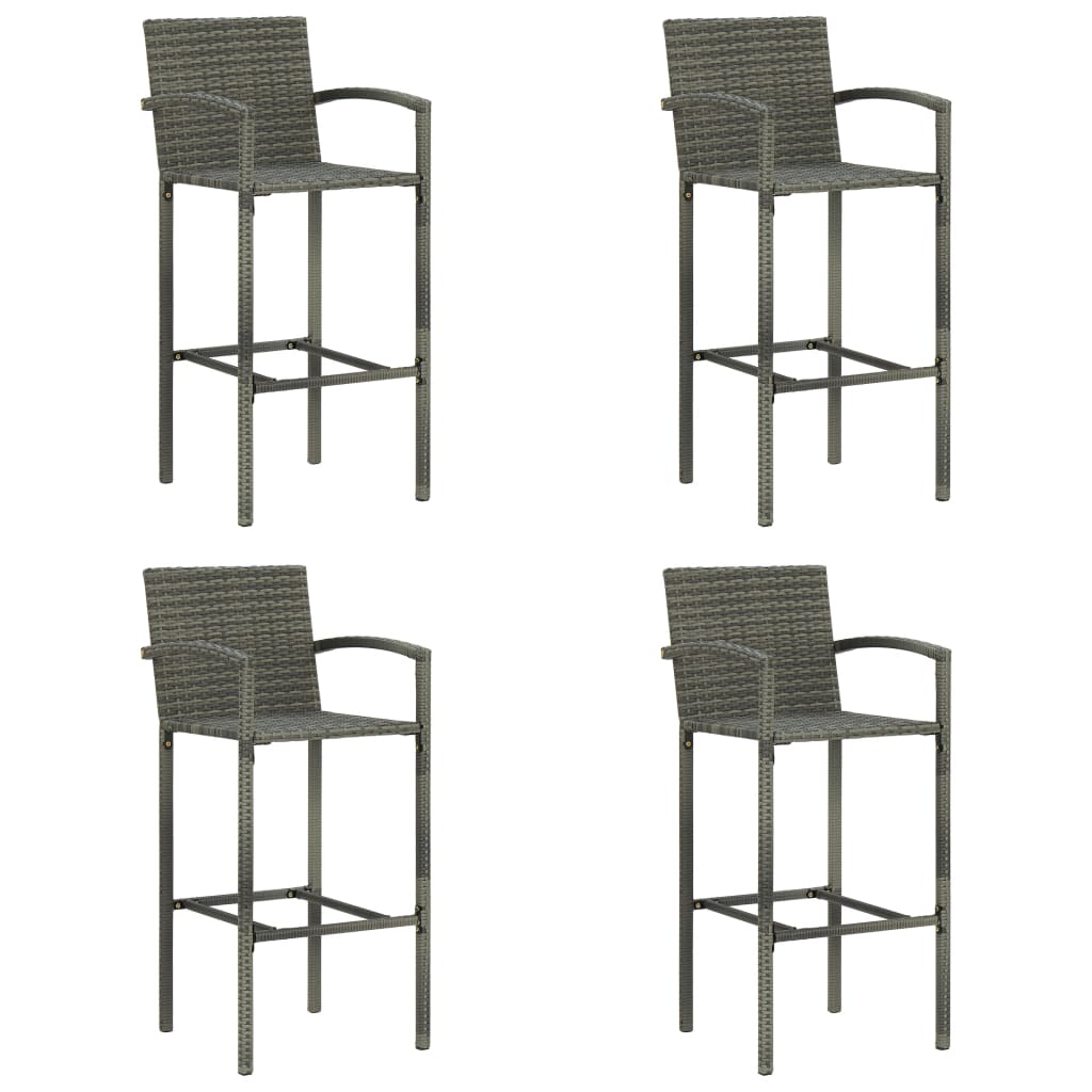 barstole 4 stk. polyrattan gr