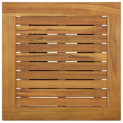 barbord 60x60x110 cm polyrattan og massivt akacietræ sort