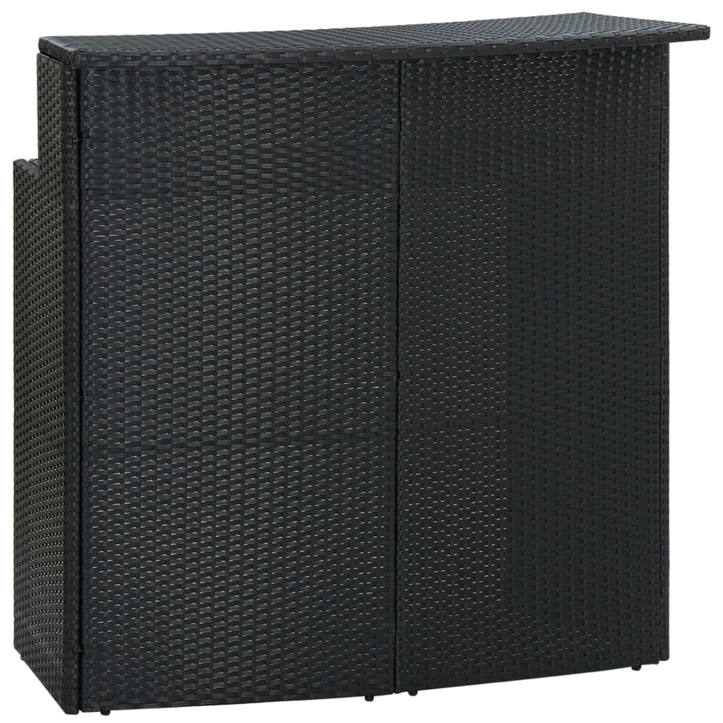Barbord til haven 120 × 55 × 110 cm i sort polyrattan
