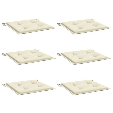 hynder til havestol 6 stk. 40x40x3 cm oxfordstof cremefarvet