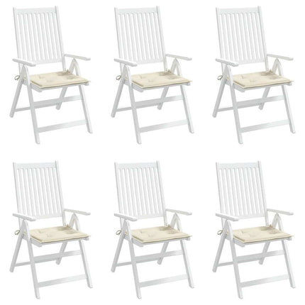 hynder til havestol 6 stk. 40x40x3 cm oxfordstof cremefarvet