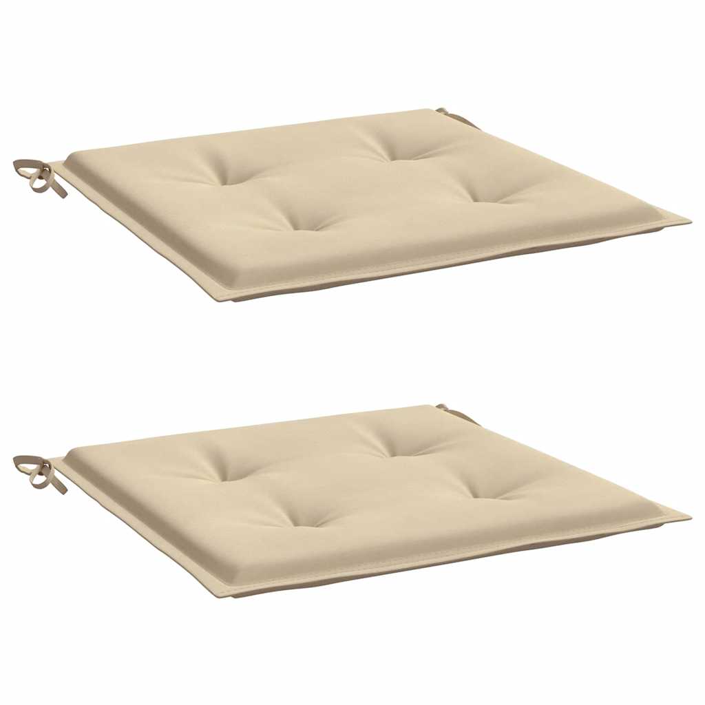 hynder til havestol 2 stk. 40x40x4 cm oxfordstof beige