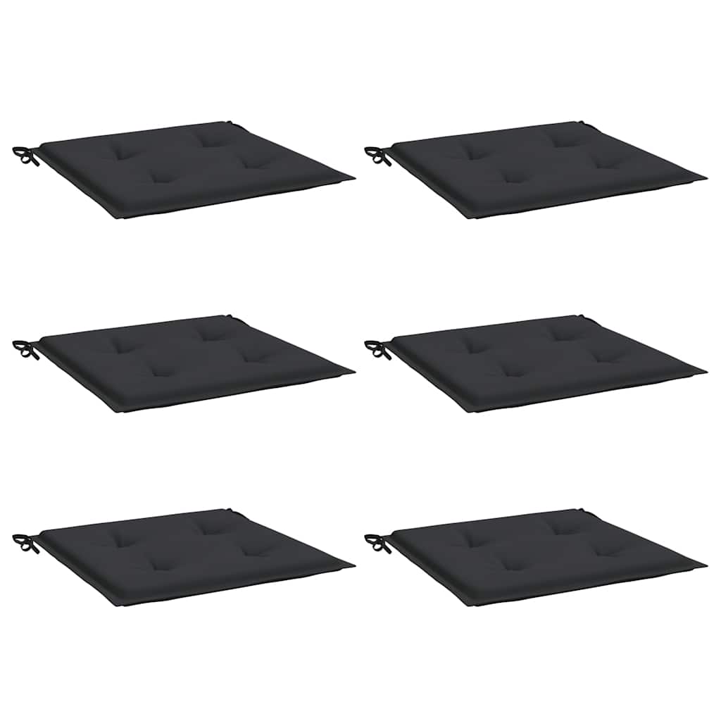hynder til havestol 6 stk. 40x40x4 cm oxfordstof sort