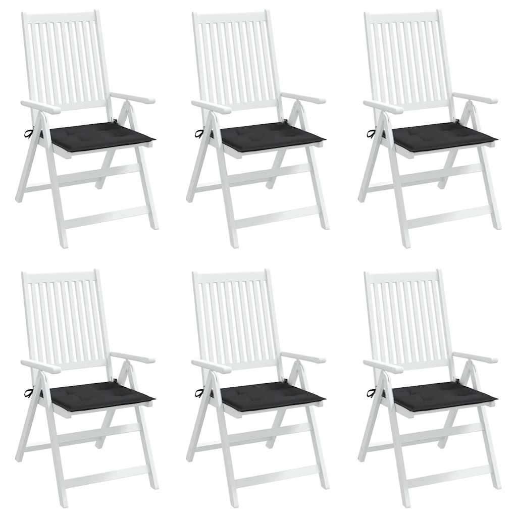 hynder til havestol 6 stk. 40x40x4 cm oxfordstof sort