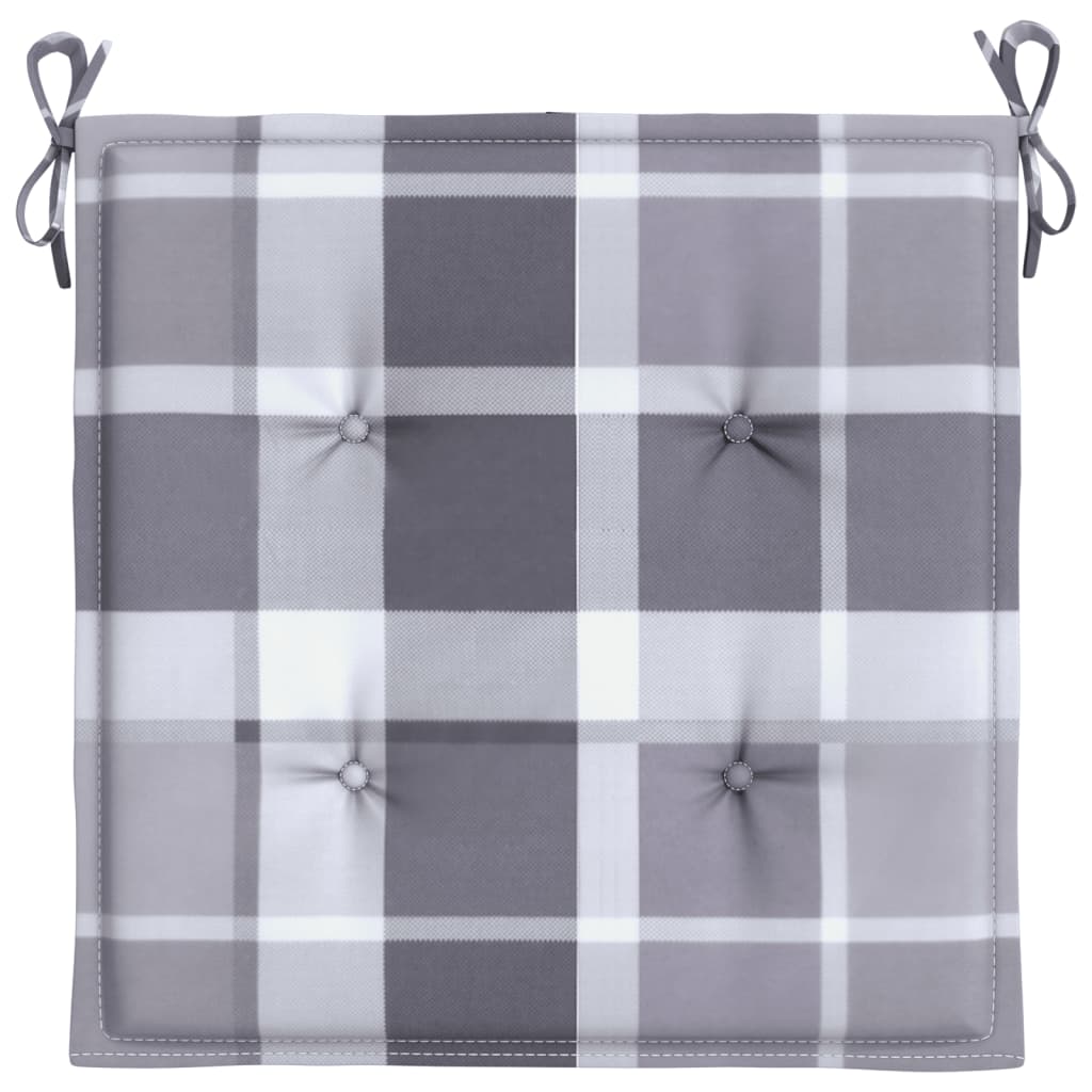 hynder til havestol 2 stk. 40x40x4 cm oxfordstof gråternet