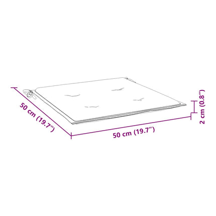 hynder til havestol 6 stk. 50x50x2 cm oxfordstof cremefarvet