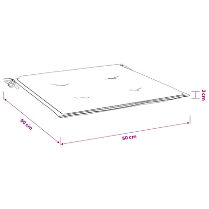 hynder til havestol 6 stk. 50x50x3 cm oxfordstof cremefarvet