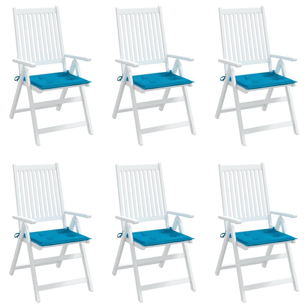 hynder til havestol 6 stk. 50x50x4 cm oxfordstof blå