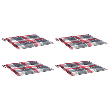 hynder til havestol 4 stk. 50x50x3 cm oxfordstof rødternet