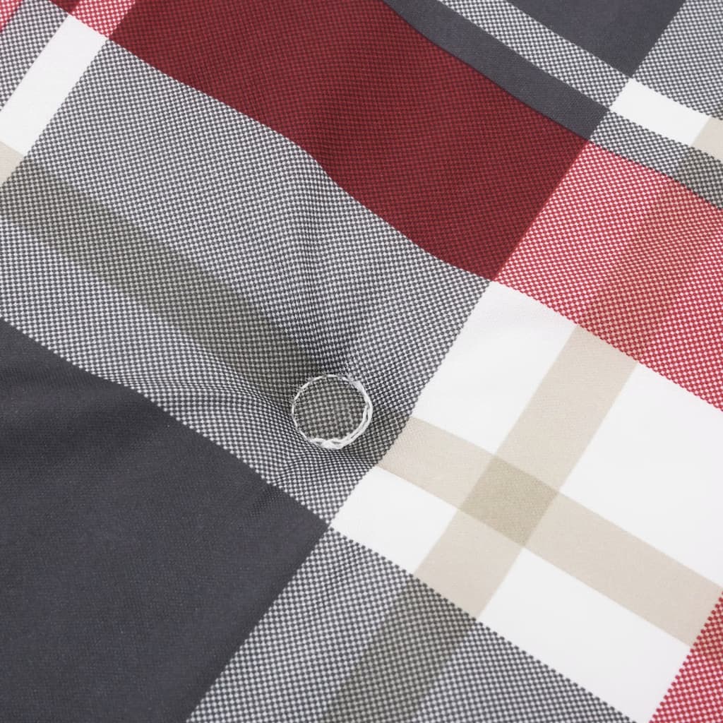 hynder til havestol 6 stk. 50x50x4 cm oxfordstof rødternet