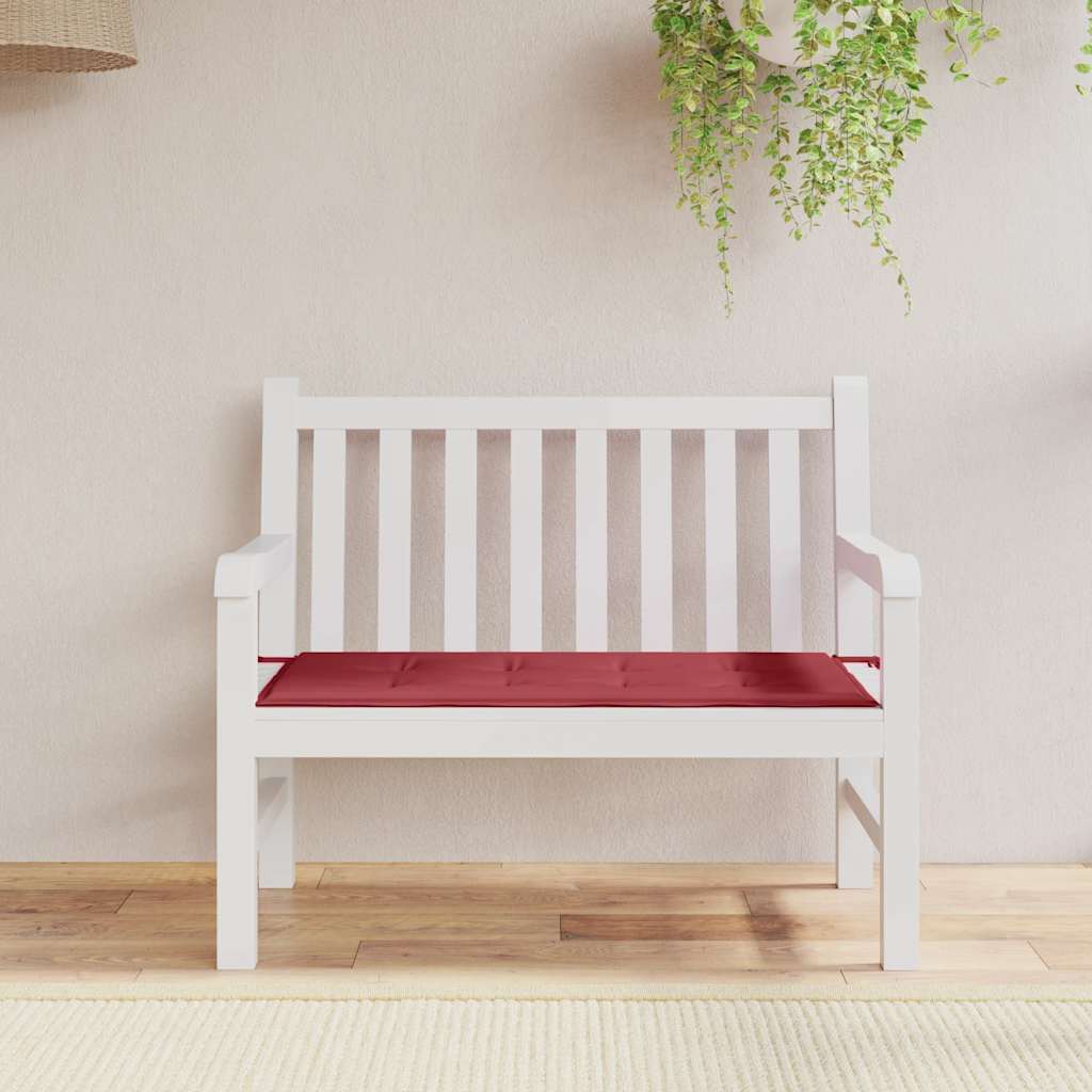 hynde til havebænk 100x50x4 cm oxfordstof vinrød