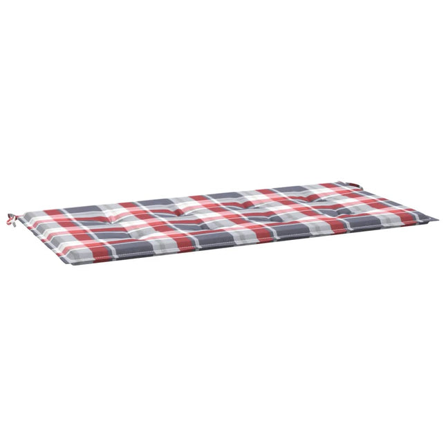 hynde til havebænk 100x50x3 cm oxfordstof ternet rød