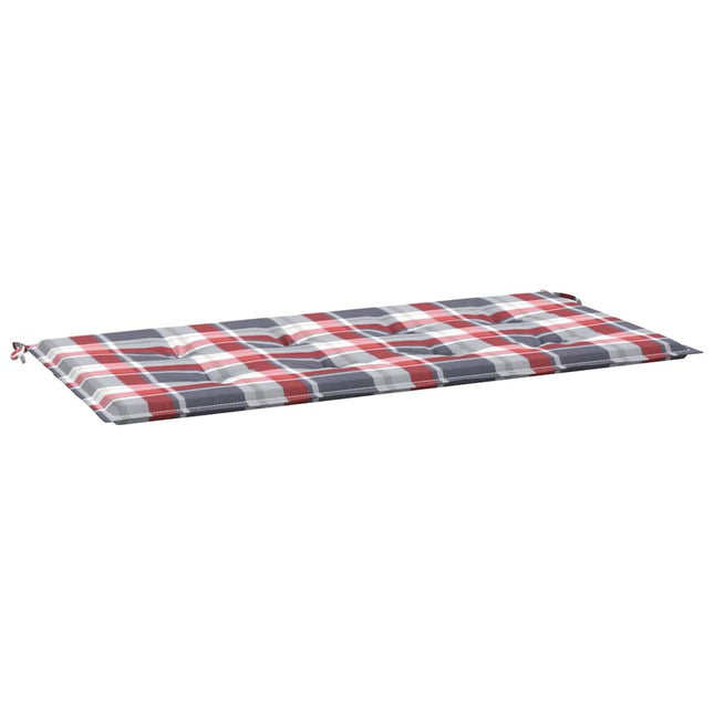 hynde til havebænk 120x50x3 cm oxfordstof ternet rød