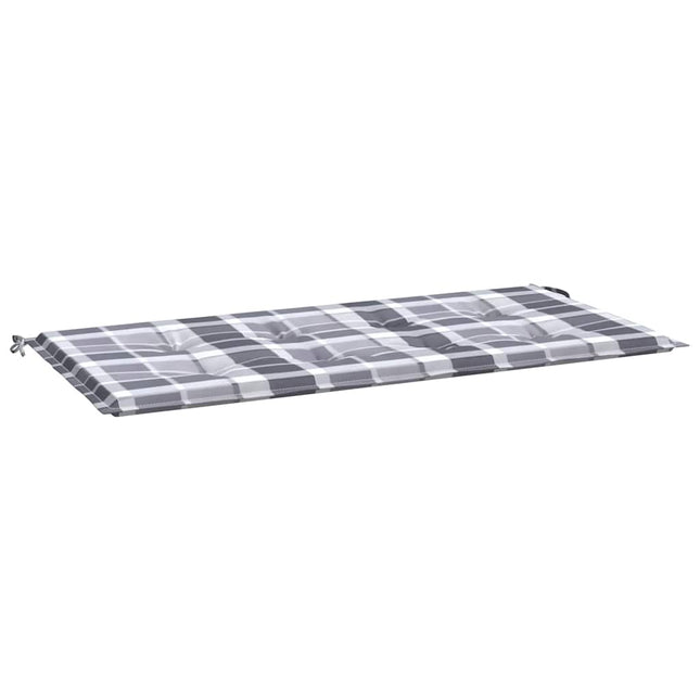 hynde til havebænk 120x50x4 cm oxfordstof ternet grå