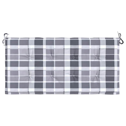 hynde til havebænk 120x50x3 cm oxfordstof ternet grå