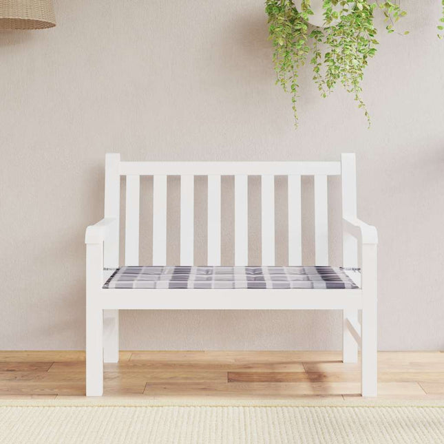hynde til havebænk 120x50x4 cm oxfordstof ternet grå