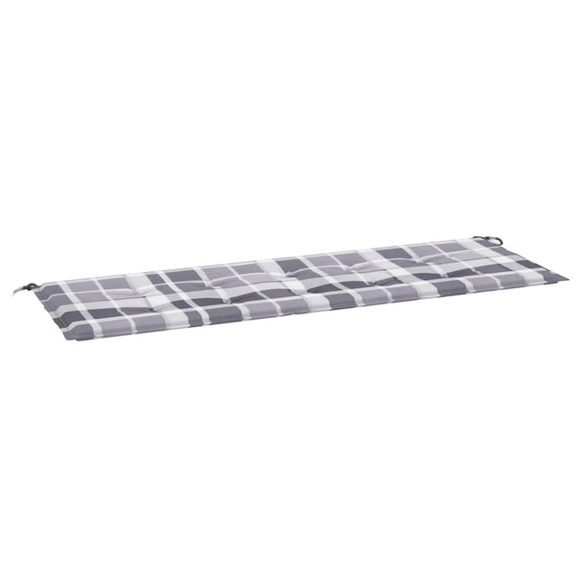 hynde til havebænk 150x50x3 cm oxfordstof ternet grå
