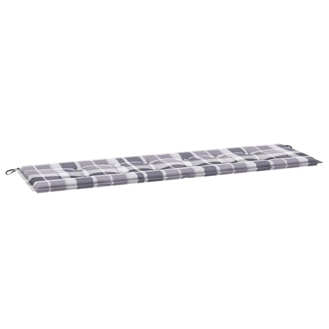 hynde til havebænk 180x50x3 cm oxfordstof ternet grå