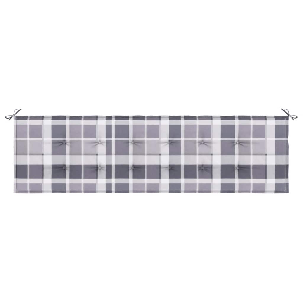 hynde til havebænk 180x50x4 cm oxfordstof ternet grå