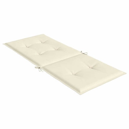 stolehynder m. høj ryg 6 stk. 120x50x3 cm stof cremefarvet