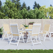 stolehynder m. høj ryg 6 stk. 120x50x3 cm stof beige