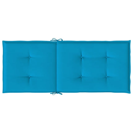 stolehynder m. høj ryg 6 stk. 120x50x3 cm stof blå