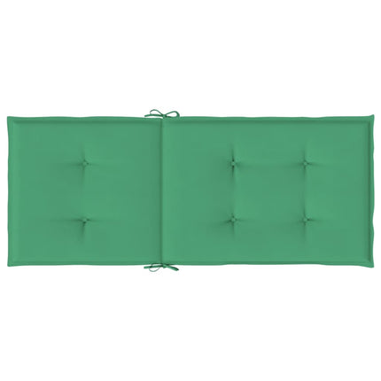 stolehynder m. høj ryg 6 stk. 120x50x3 cm stof grøn