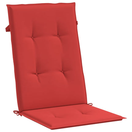 stolehynder m. høj ryg 6 stk. 120x50x3 cm stof rød