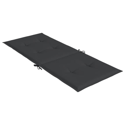 stolehynder m. høj ryg 6 stk. 120x50x3 cm stof sort