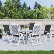 stolehynder m. høj ryg 6 stk. 120x50x3 cm stof sort