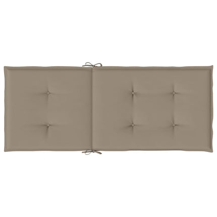 stolehynder m. høj ryg 6 stk. 120x50x3 cm stof gråbrun