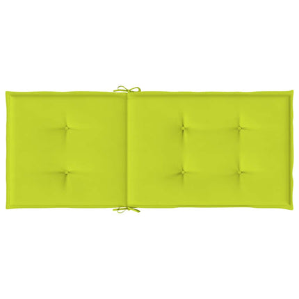 stolehynder m. høj ryg 6 stk. 120x50x3 cm stof lysegrøn
