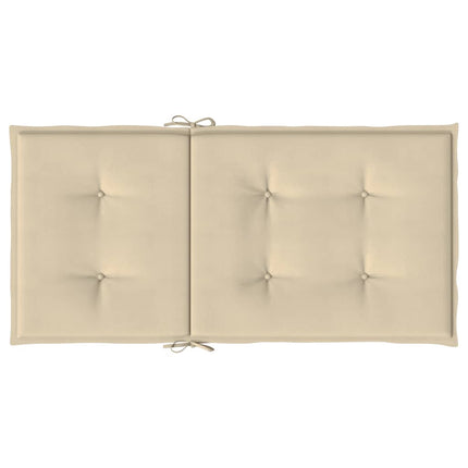 stolehynde m. lav ryg 6 stk. 100x50x3 cm oxfordstof beige