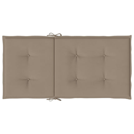 stolehynde m. lav ryg 6 stk. 100x50x3 cm oxfordstof gråbrun