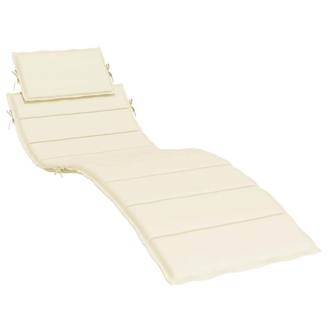 hynde til liggestol 186x58x4 cm oxfordstof cremefarvet