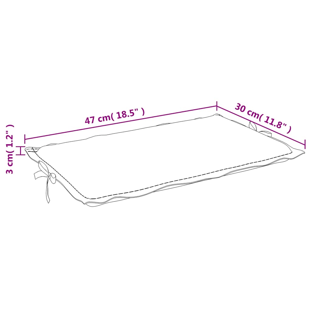 hynde til liggestol 186x58x4 cm oxfordstof grøn