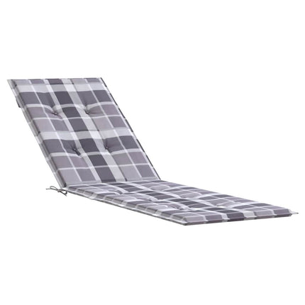 hynde til dækstol (75+105)x50x4 cm gråternet mønster