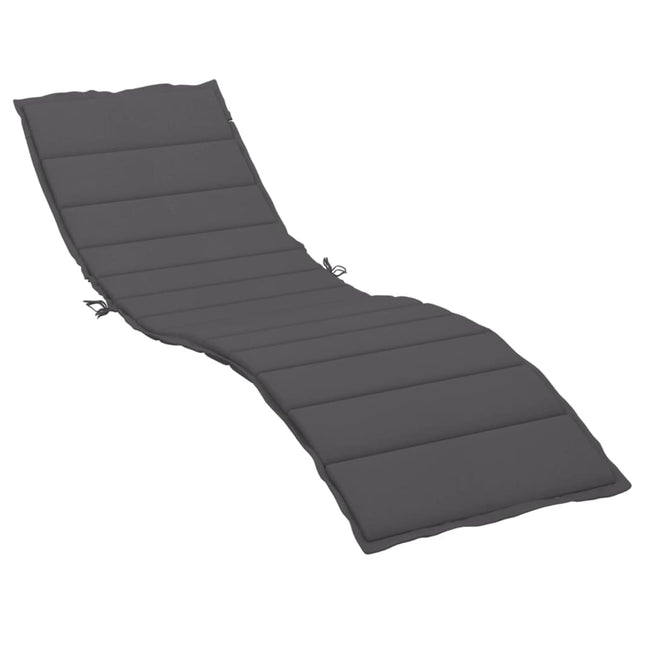 hynde til dækstol 200x50x3 cm oxfordstof antracitgrå