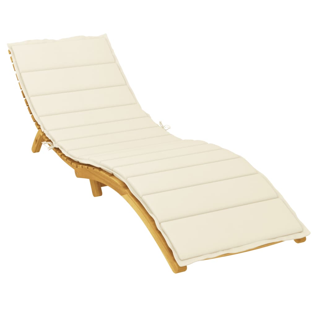 hynde til liggestol 200x70x3 cm oxfordstof cremefarvet