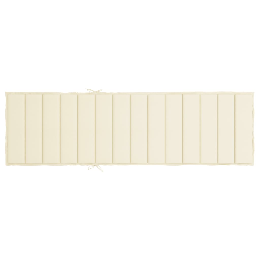 hynde til liggestol 200x70x3 cm oxfordstof cremefarvet