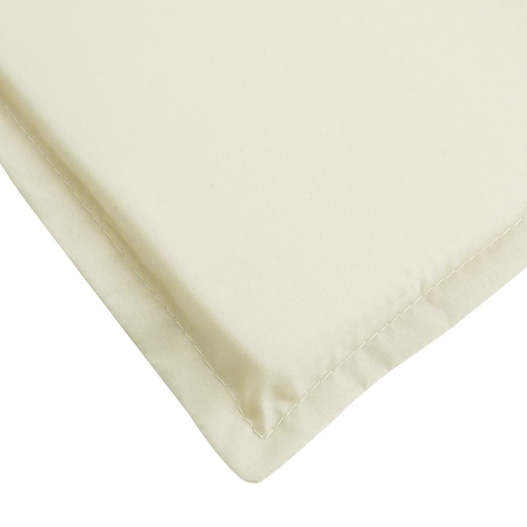 hynde til liggestol 200x70x3 cm oxfordstof cremefarvet