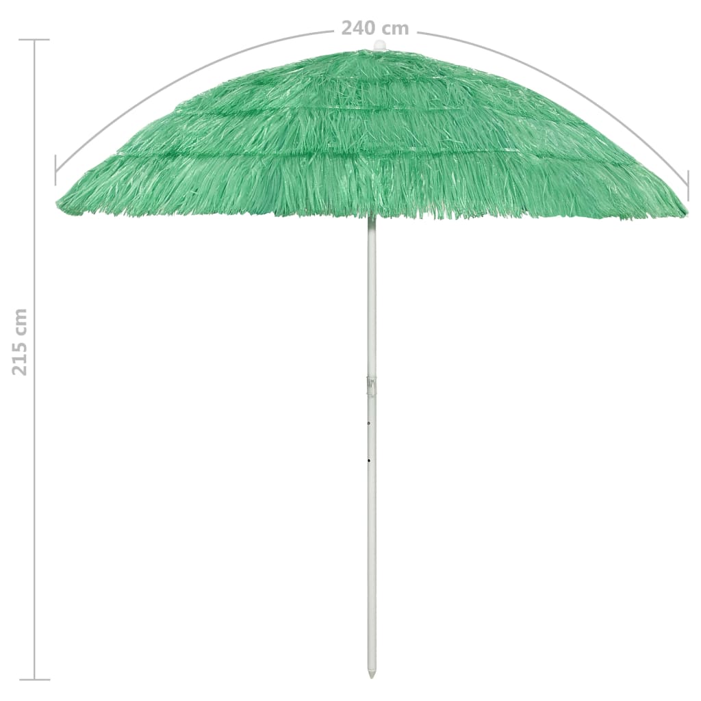 Hawaii-strandparasol 240 cm grøn