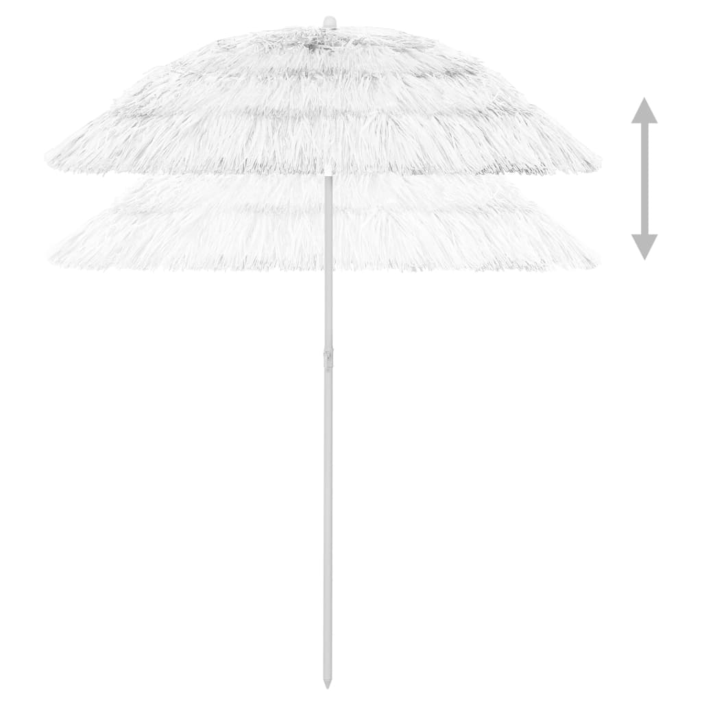 Hawaii-strandparasol 180 cm hvid